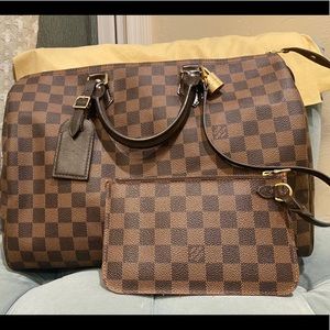 Louis Vuitton Speedy 35 Damier Ebene Set